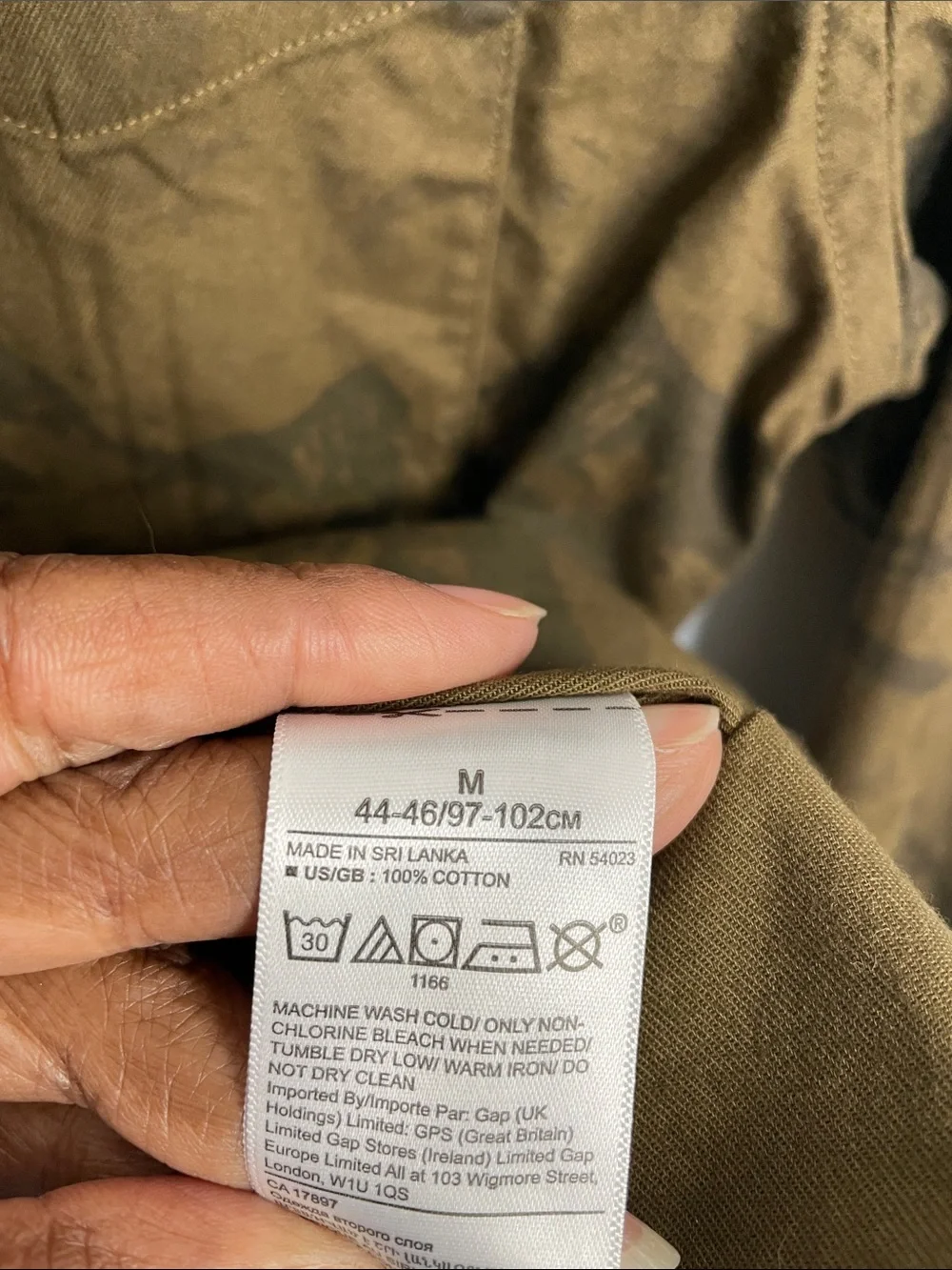 Banana Republic Luxe Flannel Untucked Slim Fit Camo Button up Men's M Shirt